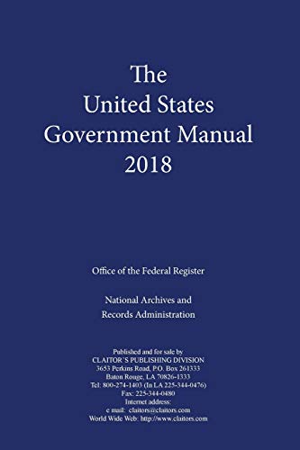 Stock image for United States Government Manual 2018 for sale by Better World Books