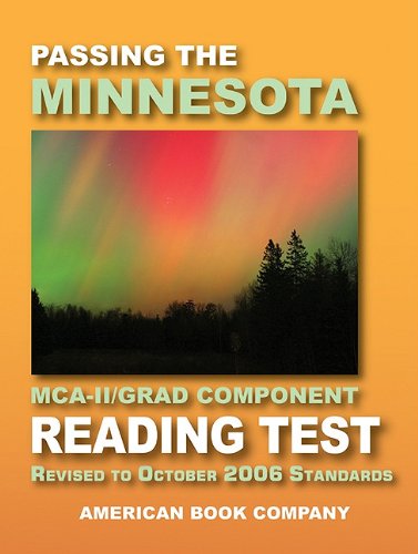 Beispielbild fr Passing the Minnesota MCA-II/GRAD Component Reading Test zum Verkauf von HPB-Red