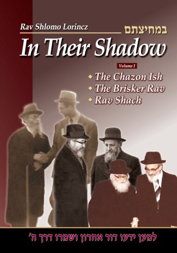 Stock image for In Their Shadow: Wisdom and Guidance of the Gedolim, Volume One, Chazon Ish, Brisker Rav, Rav Shach for sale by Books Unplugged