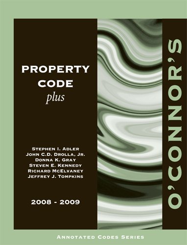 Imagen de archivo de O'Connor's Property Code Plus 2008-2009 a la venta por HPB-Emerald