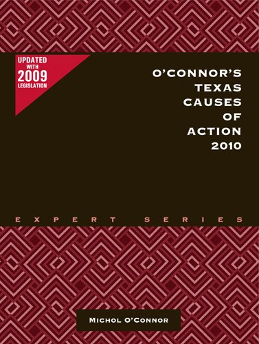 Stock image for O'Connor's Texas Causes of Action 2010 for sale by ThriftBooks-Dallas