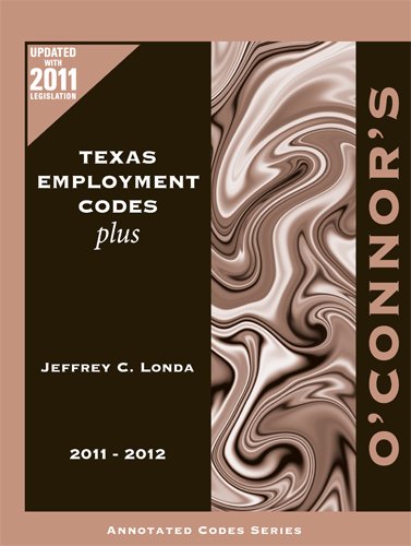 Imagen de archivo de O'Connor's Texas Employment Codes Plus 2011-2012 a la venta por HPB-Red