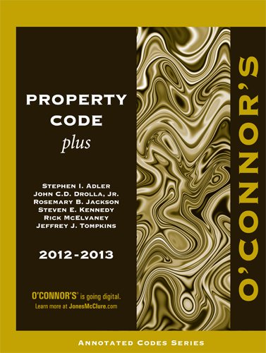 Beispielbild fr O'Connor's Property Code Plus 2012-2013 zum Verkauf von HPB-Diamond