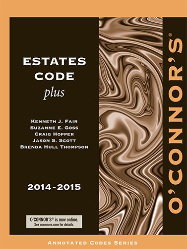 Stock image for OConnors Estates Code Plus 2014-2015 for sale by ShowMe D Books