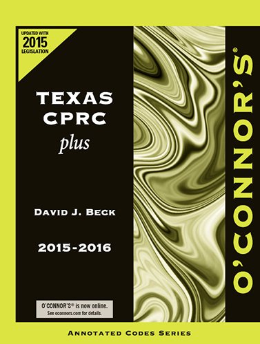 Stock image for O'Connor's Texas CPRC Plus 2015-2016 for sale by HPB-Red