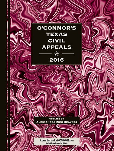 Imagen de archivo de O'Connor's Texas Civil Appeals 2016 a la venta por HPB-Red