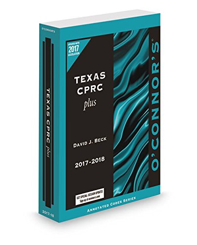 Stock image for O'Connor's Texas CPRC Plus 2017-2018 for sale by HPB Inc.