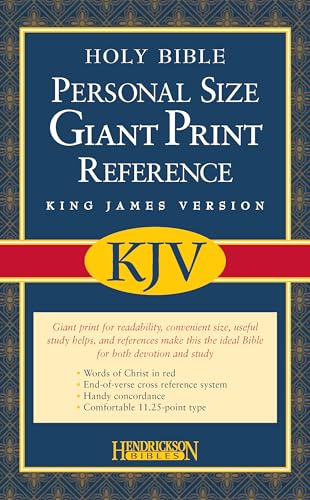 Stock image for KJV Personal Size Giant Print Reference Bible (Imitation Leather, Burgundy, Red Letter) for sale by Red's Corner LLC