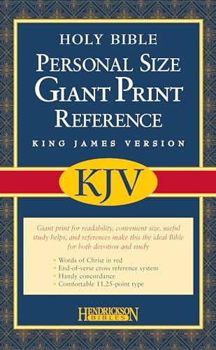 KJV Personal Size Giant Print Reference Bible, bonded leather, burgundy