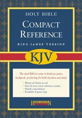 Imagen de archivo de KJV Large Print Compact Reference Bible (Red Letter, Imitation Leather, Black) a la venta por HPB-Ruby