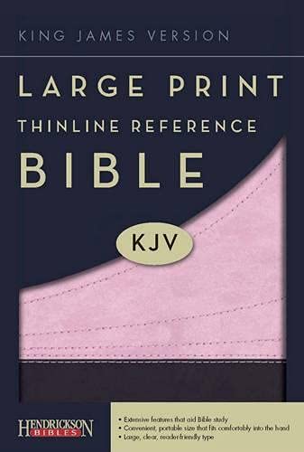Imagen de archivo de KJV Large Print Thinline Reference Bible (Flexisoft, Chocolate/Pink, Red Letter) a la venta por GF Books, Inc.