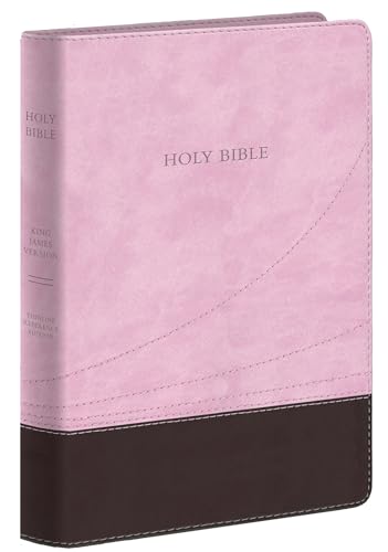 

KJV Large Print Thinline Reference Bible, Flexisoft (Red Letter, Imitation Leather, Chocolate/Pink)
