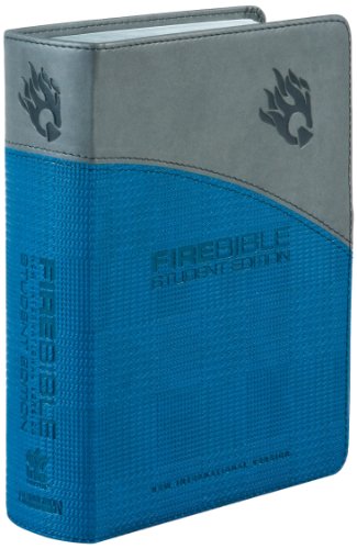 9781598565188: Fire Bible Student Edition: New International Version Gray / Blue Flexisoft Leather