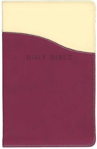 Stock image for Holy Bible: King James Version Cream / Raspberry Flexisoft Leather Personal Size Giant Print Reference Bible for sale by Gardner's Used Books, Inc.