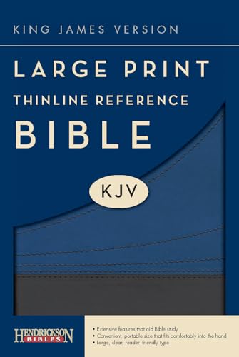 Imagen de archivo de KJV Large Print Thinline Reference Bible, Slate/Blue, Flexisoft (Imitation Leather) a la venta por SecondSale