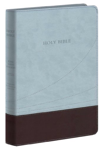 Holy Bible: King James Version Chocolate / Blue FlexiSoft Leather Thinline Reference Bible (9781598568455) by Anonymous