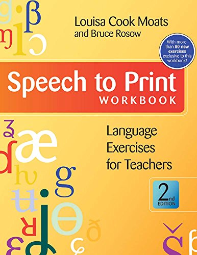 Stock image for Speech to Print Workbook: Language Exercises for Teachers, Second Edition for sale by GF Books, Inc.
