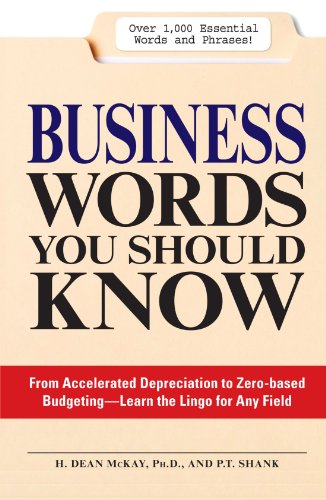 Stock image for Business Words You Should Know: From accelerated Depreciation to Zero-based Budgeting - Learn the Lingo for Any Field for sale by Jenson Books Inc