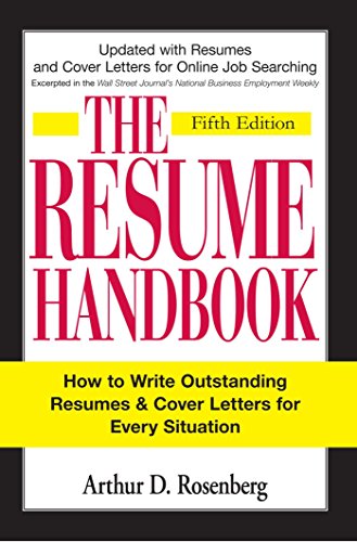 Beispielbild fr The Resume Handbook: How to Write Outstanding Resumes and Cover Letters for Every Situation zum Verkauf von Wonder Book