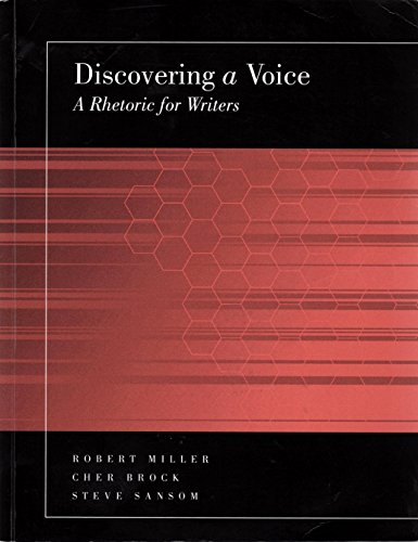 Stock image for Discovering A Voice.A Rhetoric For Writers for sale by Better World Books