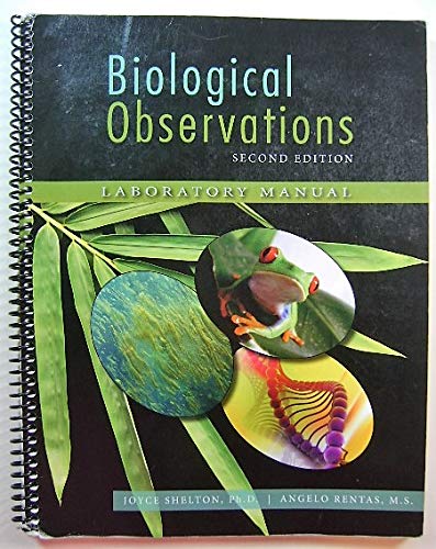 Stock image for Biological Observations. Laboratory Manual. Second Edition for sale by HPB-Red