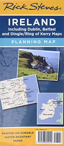 9781598804010: Rick Steves' Ireland Planning Map: Including Dublin, Belfast, Derry & Galway City Maps [Lingua Inglese]