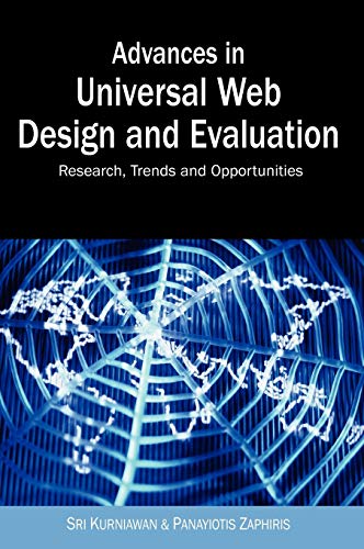 Imagen de archivo de Advances in Universal Web Design and Evaluation: Research, Trends and Opportunities a la venta por Phatpocket Limited