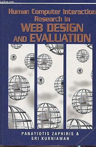 9781599042473: Human Computer Interaction Research in Web Design and Evaluation
