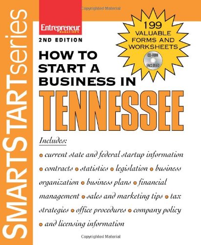 How to Start a Business in Tennessee (Smart Start) (9781599181356) by Entrepreneur Press