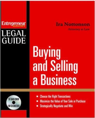 Beispielbild fr Buying and Selling a Business zum Verkauf von Better World Books