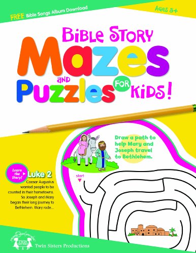 Imagen de archivo de Bible Story Mazes & Puzzles For Kids 48 Page Activity Book a la venta por -OnTimeBooks-