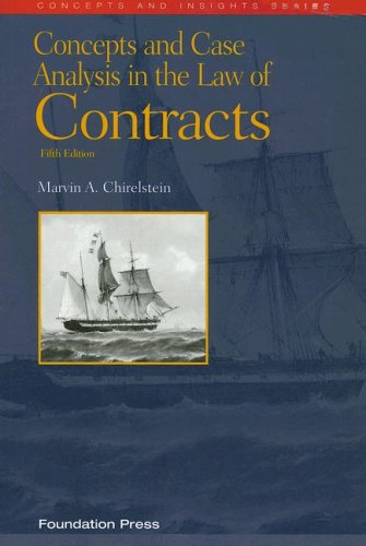 Beispielbild fr Concepts And Case Analysis in the Law of Contracts zum Verkauf von BooksRun