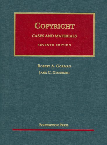 Beispielbild fr Copyright Cases and Materials zum Verkauf von HPB-Red