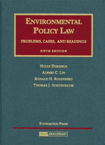 Stock image for Environmental Policy Law: Problems, Cases and Readings (University Casebook Series) for sale by HPB-Red