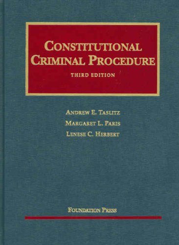 Beispielbild fr Constitutional Criminal Procedure (University Casebook) zum Verkauf von SecondSale