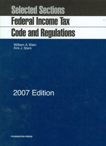 9781599411361: Federal Income Tax Code and Regulations: Selected Sections