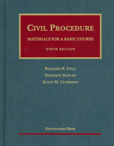 9781599411453: Materials for a Basic Course in Civil Procedure (University Casebook)