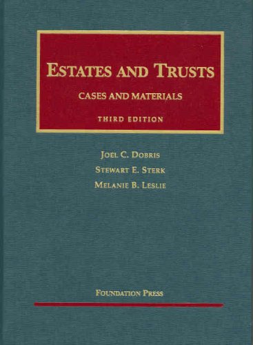 Beispielbild fr Estates and Trusts, 3d (University Casebook Series) zum Verkauf von HPB-Red