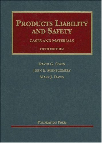 Beispielbild fr Products Liability and Safety: Cases and Materials zum Verkauf von ThriftBooks-Dallas