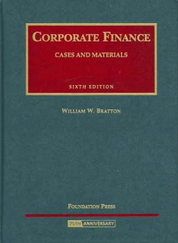 Stock image for Corporate Finance - Cases and Materials (University Casebook Series) for sale by HPB-Red