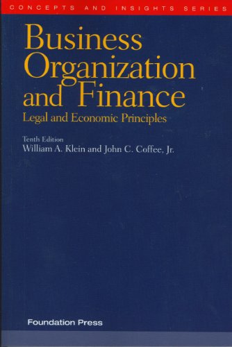 9781599412320: Business Organization and Finance: Legal and Economic Principles (Concepts & Insights)