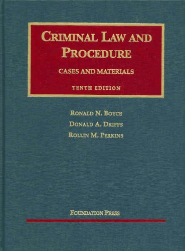 Imagen de archivo de Criminal Law and Procedure (University Casebooks) a la venta por HPB-Red
