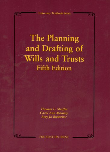 Beispielbild fr The Planning and Drafting of Wills and Trusts zum Verkauf von Better World Books