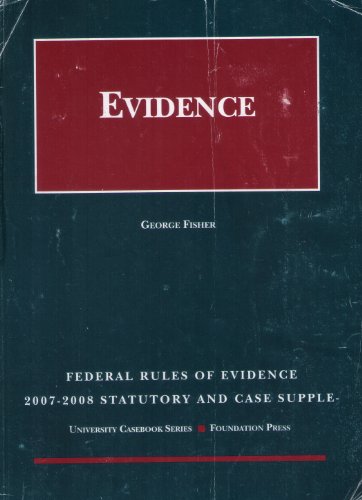 Beispielbild fr Federal Rules of Evidence Statutory and Case Supplement, 2007-2008 zum Verkauf von Better World Books