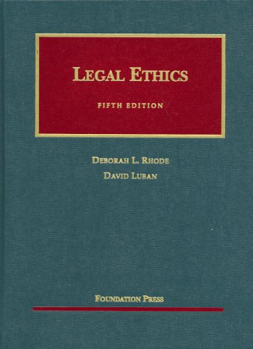 Stock image for Legal Ethics for sale by Better World Books