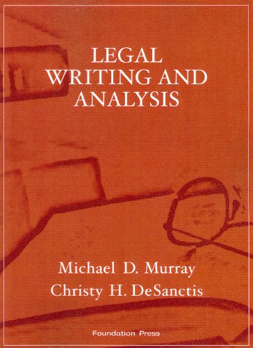 Imagen de archivo de Legal Writing and Analysis a la venta por Better World Books