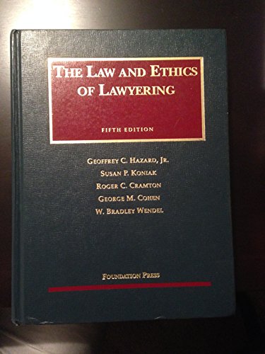 Imagen de archivo de Law and Ethics of Lawyering, 5th Edition a la venta por HPB-Red