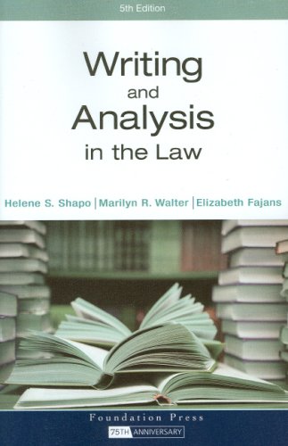 Stock image for Writing and Analysis in the Law for sale by The Maryland Book Bank