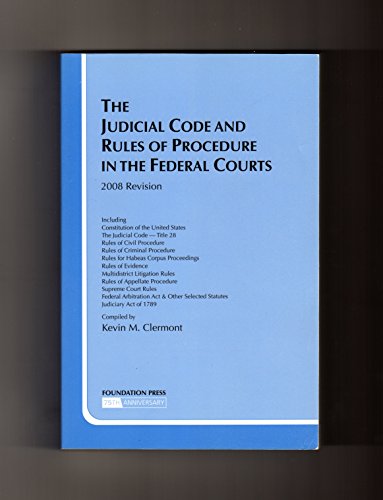 Stock image for The Judicial Code and Rules of Procedure in the Federal Courts for sale by HPB-Red