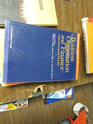 Imagen de archivo de Business Organization and Finance: Legal and Economic Principles, 11th Edition (Concepts and Insights) a la venta por BooksRun